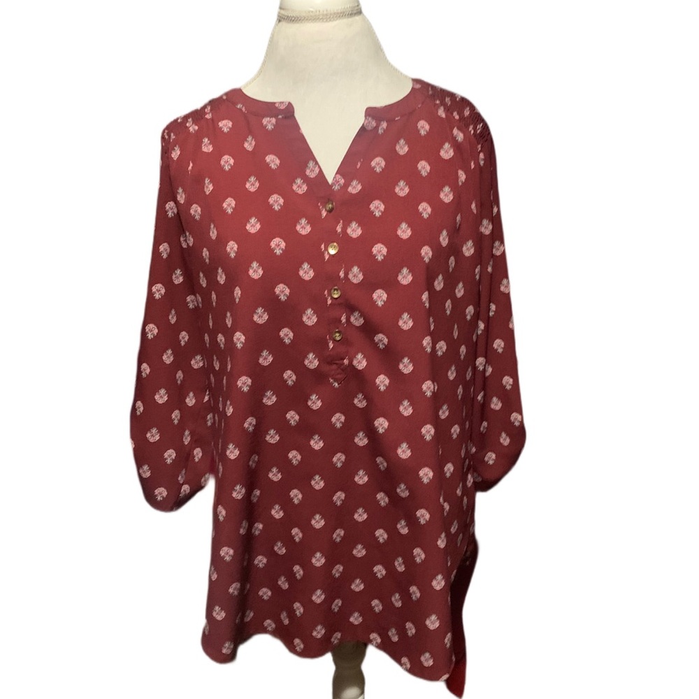Croft and Barrow Burgundy Blouse